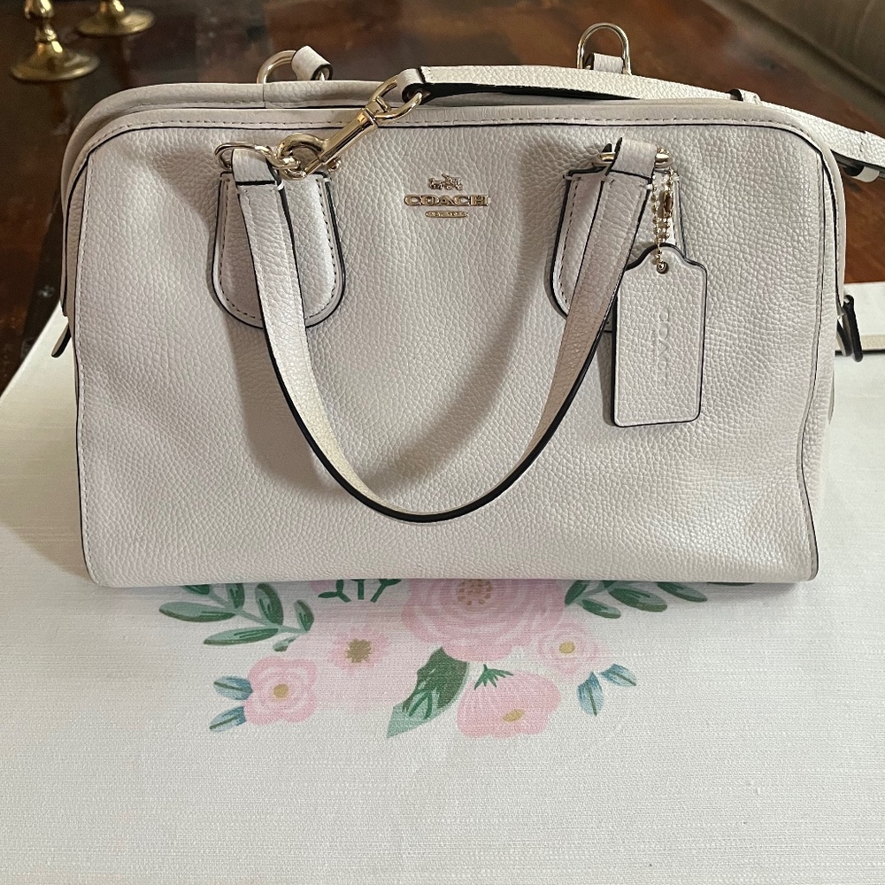 COACH PEBBLED LEATHER SATCHEL/CROSSBODY HANDBAG